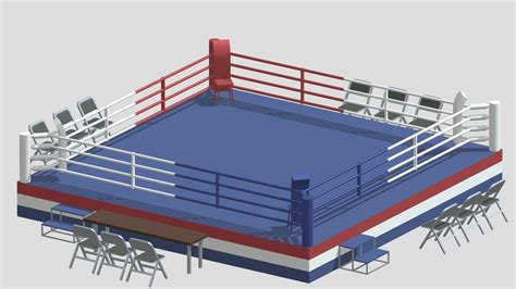 Low Poly Cartoon Boxing Ring Buy Royalty Free 3d Model By Philip