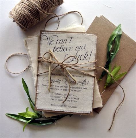 Rustic Wedding Invitation Lucky Wishbone Wedding Invitation Ideas