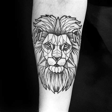 60 Geometric Lion Tattoo Designs For Men Masculine Ideas Geometric