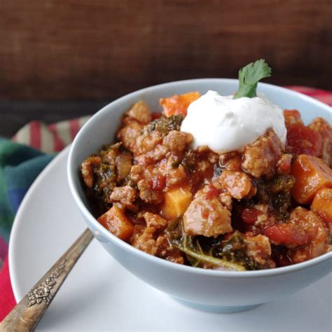 No Bean Sweet Potato Kale And Turkey Chili Nutrition In The Kitch