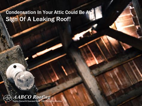 Condensation In Your Attic You May Have A Leaking Roof