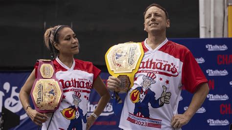 Miki Sudo Wins Womens Hot Dog Eating Contest Joey Chestnut Holds Onto