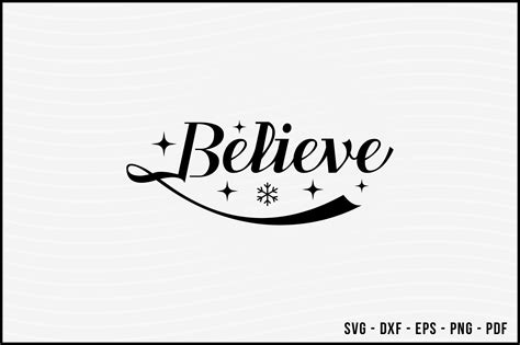 Believe Christmas Svg Design Graphic By Beecraftr · Creative Fabrica