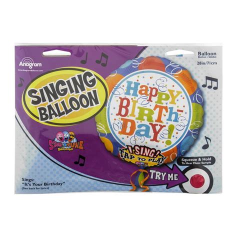 Anagram Singing Balloon 28 Its Your Birthday Sing A Tune 1 Ct