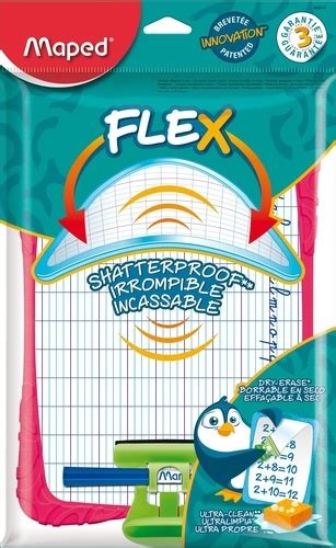 Ardoise en plastique blanc avec cadre couleur, 1 face unie, 1 face quadrillée + anneau de suspension. Kit Ardoise blanche effaçable et incassable - Coloris ...