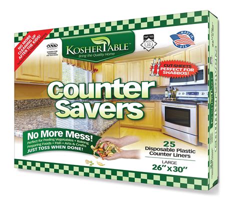 Edaydeal Disposable Counter Liners Pack Of 25 Plastic