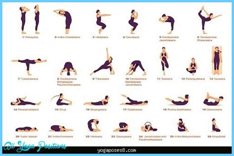 Beginners Yoga Poses Chart Allyogapositions