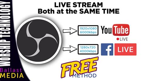 Free Method OBS Live Stream To Facebook And Youtube At The Same Time