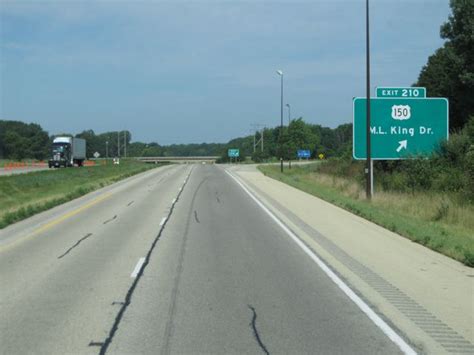 Illinois Interstate 74 Westbound Cross Country Roads