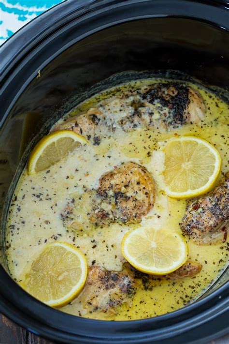 Crock Pot Creamy Lemon Chicken Spicy Southern Kitchen