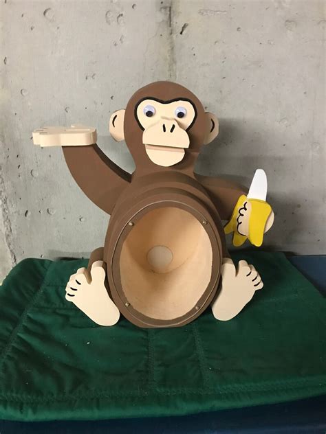 Banana Monkey Wooden Piggy Bank Etsy