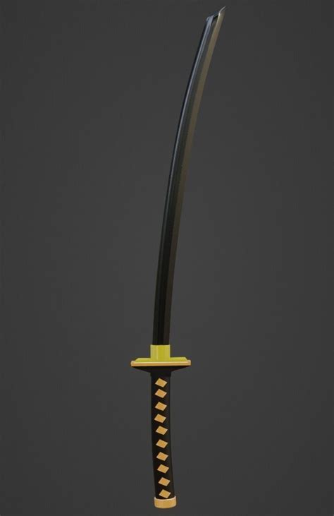 Stylized Katana Low Poly Game Ready Free Vr Ar Low Poly 3d Model