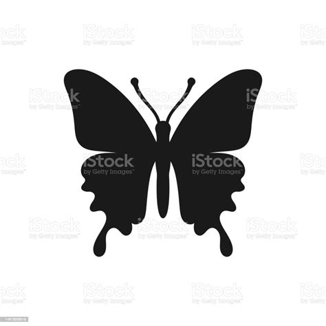 Butterfly Silhouette Vector Illustration Stock Illustration Download