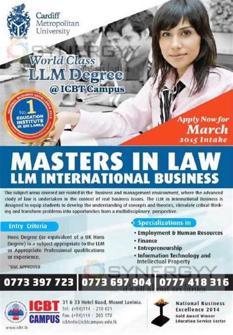 Masters In Law Llm International Business From Icbt Campus