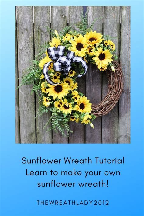 By Using The Sunflower Wreath Tutorial You Will Be Able To Make Your