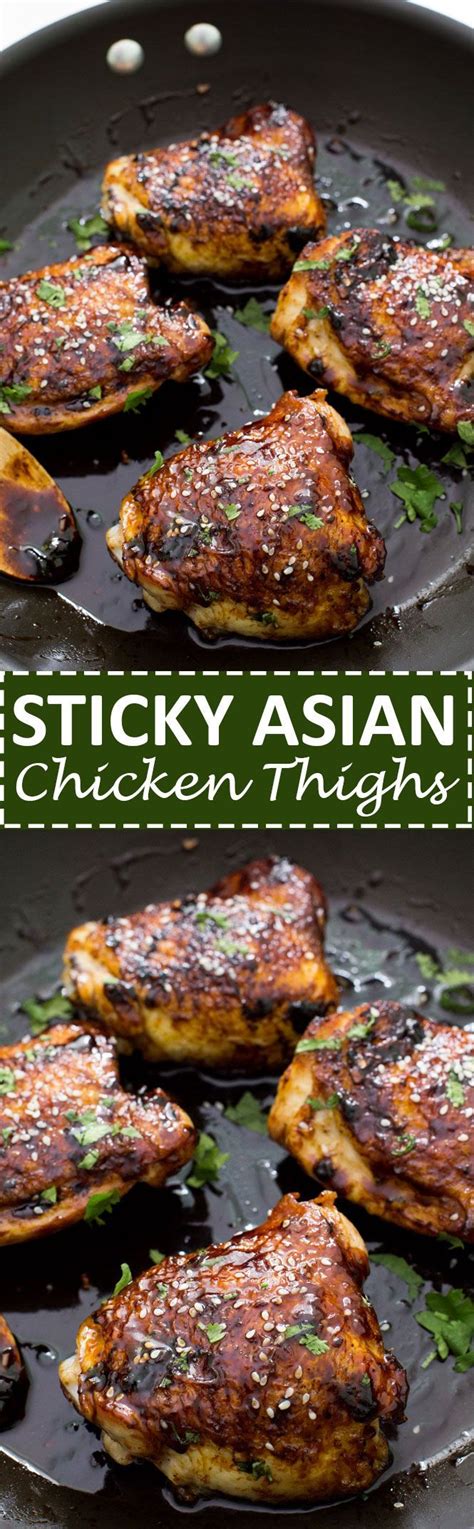 Sticky Asian Chicken Thighs Recipe Asian Chicken Thighs Asian