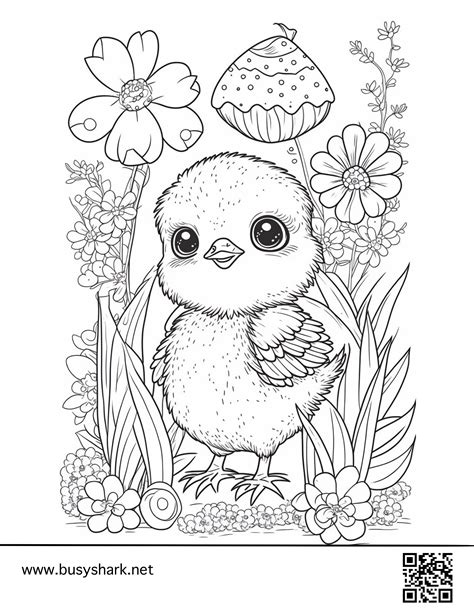Adorable Easter Chick Coloring Pages