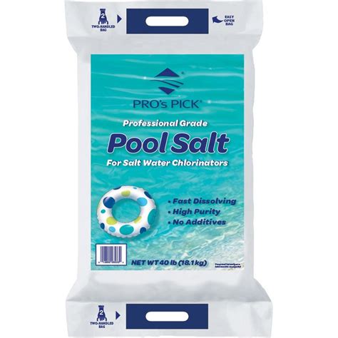 Pros Pick Professional Grade Pool Salt 40 Lb 110003398