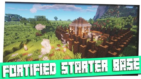 Minecraft 114 Fortified Starter Base Tutorial Small Fort Base