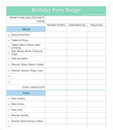 If you need additional help or more examples, check out some of the sample letters below. Party Budget Template - 11+ Free Word, PDF Documents Download | Free & Premium Templates