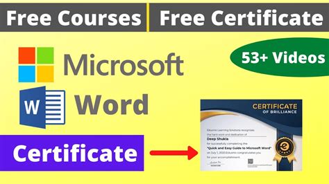 Free Certification Course Quick And Easy Guide To Microsoft Word