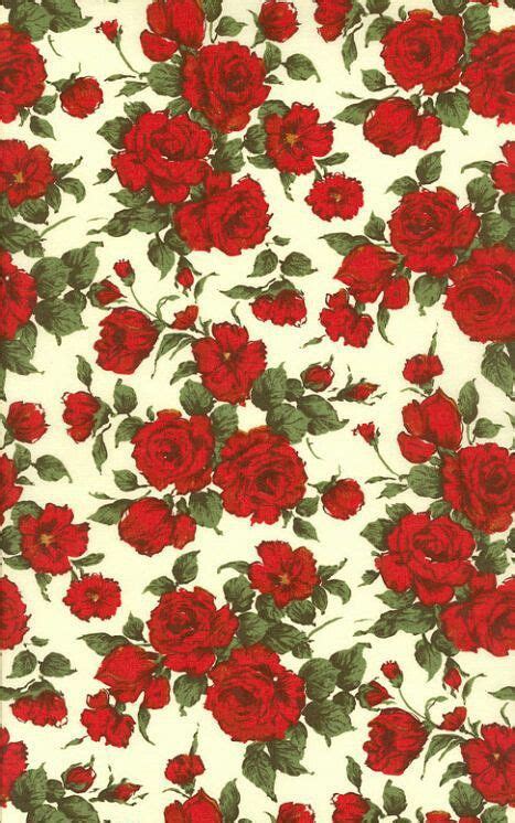 Red Rose Pattern Vintage Flowers Wallpaper Iphone Wallpaper Vintage