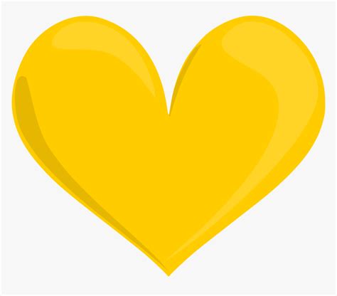 Transparent Background Yellow Heart Clipart Hd Png Download