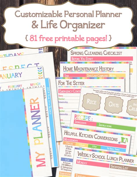 Start display at page 2 family records organizer: FREE Personal Planner + Life Organizer - 81 Pages! | Free Homeschool Deals
