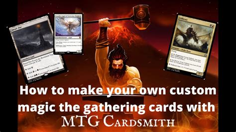 Make your own playing cards for magic card tricks. How to make Your own Custom MTG Cards ! MTG Cardsmith a ...