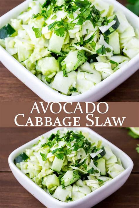 Keto Avocado Cabbage Slaw Delicious Little Bites