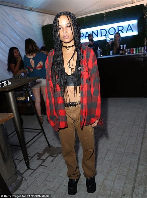 zoe kravitz sizzles on sxsw stage in black crop top in texas daily mail online