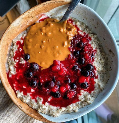 Breakfast Oats With Berries And Nut Butter Recipe The Feedfeed