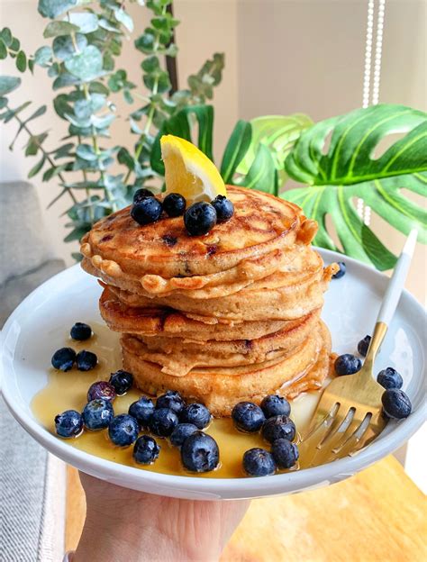 Homemade Lemon Blueberry Pancakes Sari Diskin