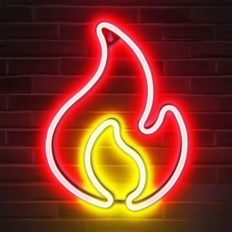 Buy Lumoonosity Flame Neon Sign Red And Yellow Flame Neon Light With