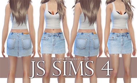 Js Sims 4 Denim Skirts