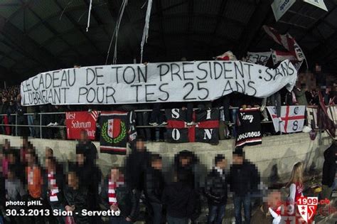 Funny choreography by fc sion fans. FC Sion - Servette 30.03.2013