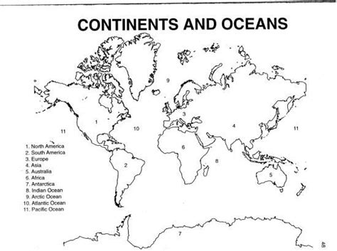 Pics For 7 Continents Outline Map Map Quiz World Map Continents