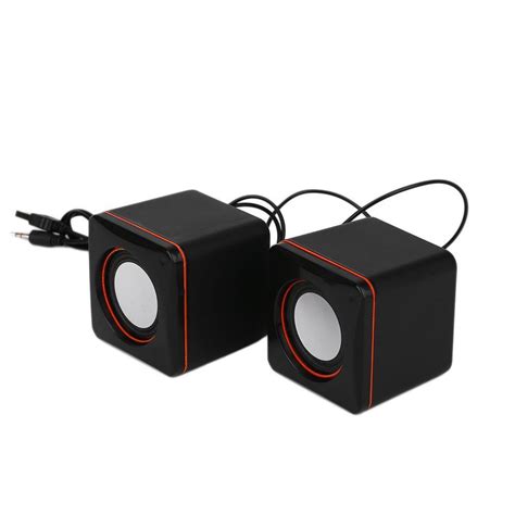 Portable Square Shape Usb Wired Speaker Stereo Heavy Bass Loudspeaker