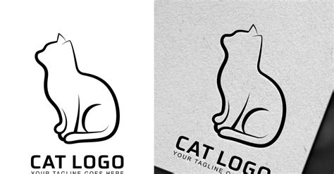 Marka Kedi Logo Tasarımı Marka Kimliği Templatemonster