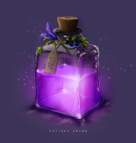 Witch Assets Violet Potion Fantasy Props Props Concept Potions