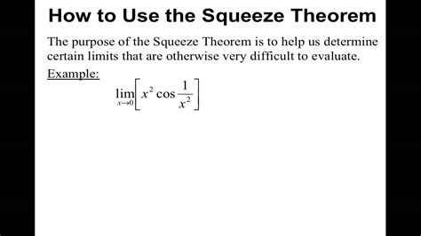 Topic 5 The Squeeze Theorem And Special Trig Limits Youtube
