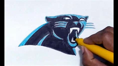 How To Draw The Carolina Panthers Logo Youtube