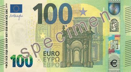 Bei den scheinen mit dreistelligem nennwert prangt die ziffer oben rechts in großen zahlen, bei den übrigen scheinen ist. The 100-euro banknote | Eesti Pank