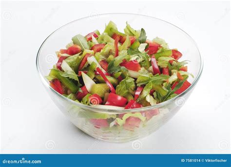 Bowl Of Fresh Vegetable Salad Stock Images Image 7581014