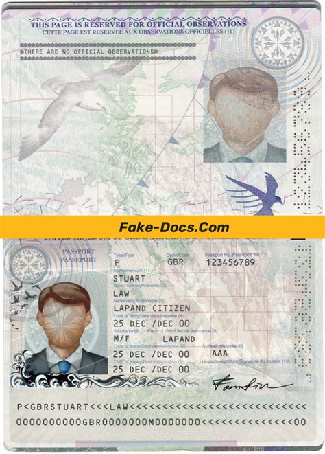 UK Passport PSD Template V Fake Docs