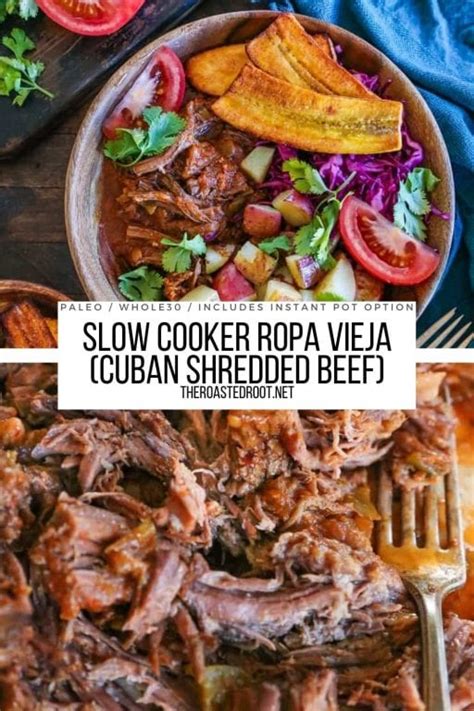 Slow Cooker Ropa Vieja Cuban Shredded Beef W Instant Pot Option