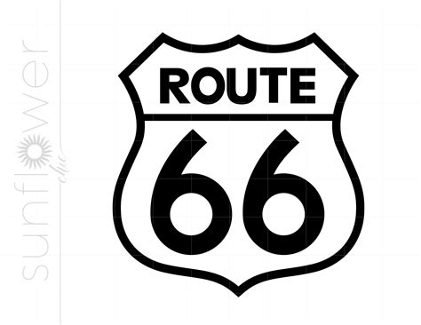 Route 66 Sign Svg Route 66 Sign Clipart Route 66 Sign Cut Etsy
