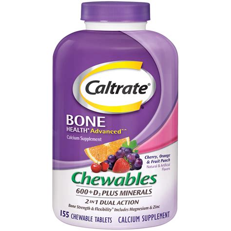 Caltrate 600+D3 Plus Minerals & Calcium Supplement Chewables - Shop