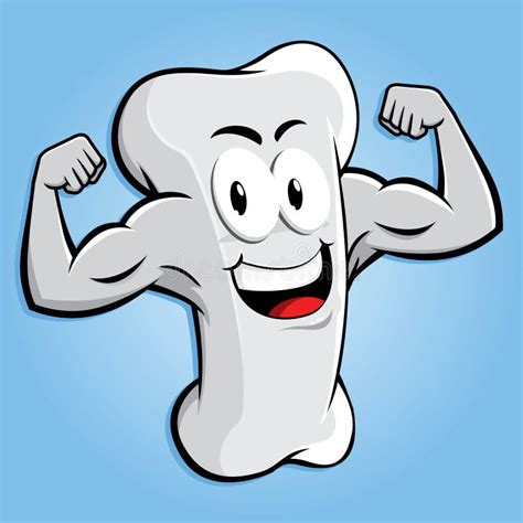 Strong Bone Character With Muscular Arms Stock Vector Illustration Of