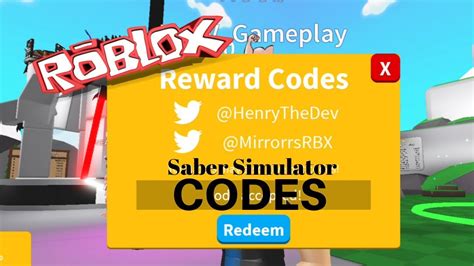 Roblox Saber Simulator Codes Roblox September 2019 YouTube